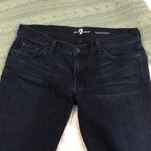 7 for all mankind dark skinny jeans
